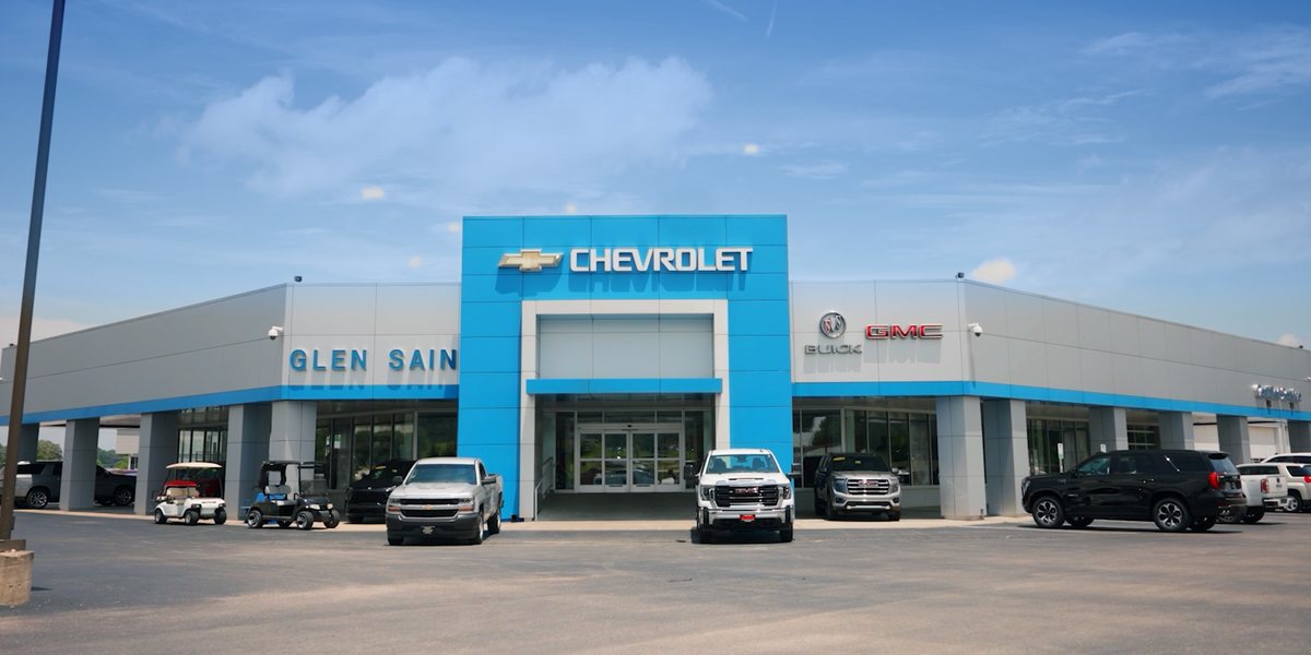 Glen Sain Chevrolet Buick GMC dealership exterior in Paragould, Arkansas